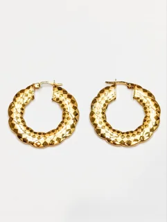 گوشواره حلقه ای طرح دار