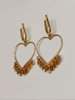 گوشواره قلب سکه ای